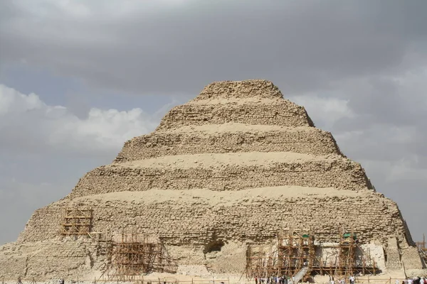 Египет Район Саккара Шаговая Пирамида Фараона Джосера — стоковое фото