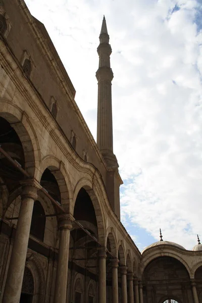 Caire Mosquée Muhammad Ali Vue Depuis Cour Colonnade Minaret — Photo