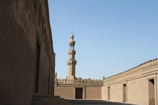 Caire Vue Minaret Mosquée Sultan Hassan Depuis Cour Mosquée Tulun — Photo