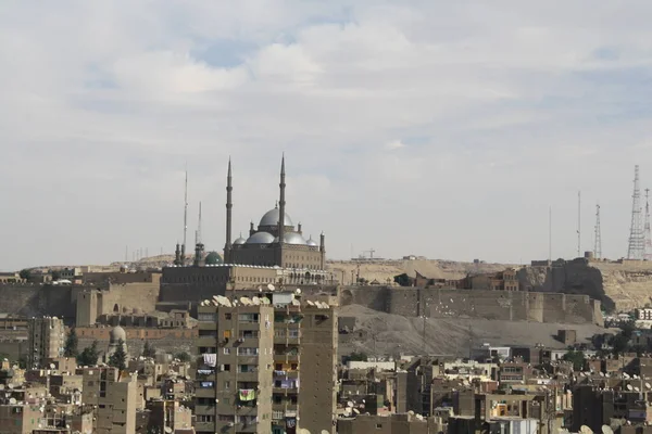 Tulun Camii Nin Sarmal Minaresinden Kahire Manzarası — Stok fotoğraf