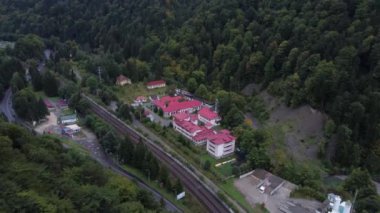 Drone footage of Hospital Orthopedics and Traumatology in Azuga Brasov Romania