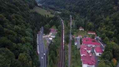 Drone footage of Hospital Orthopedics and Traumatology in Azuga Brasov Romania