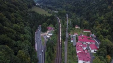 Drone footage of Hospital Orthopedics and Traumatology in Azuga Brasov Romania
