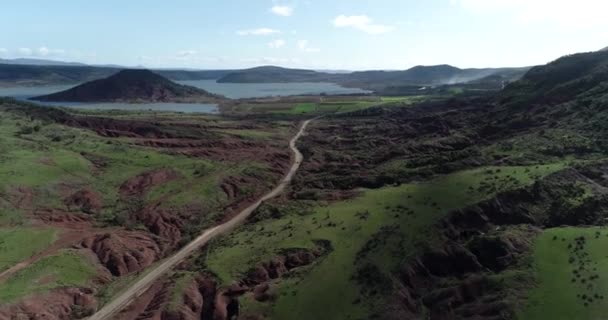 Prachtig Uitzicht Vanuit Lucht Lac Salagou Herault Zuid Frankrijk Bekijk — Stockvideo