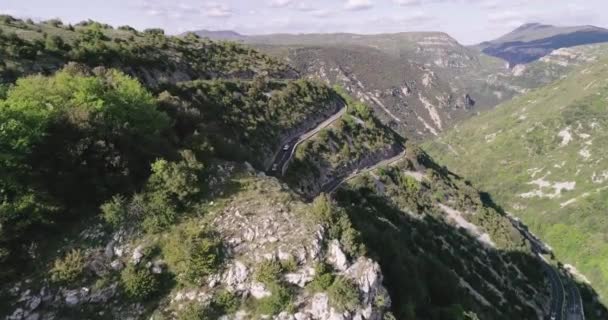Vue Aérienne Sur Montagne Autoroute Serpentine Tour France Images Dji — Video