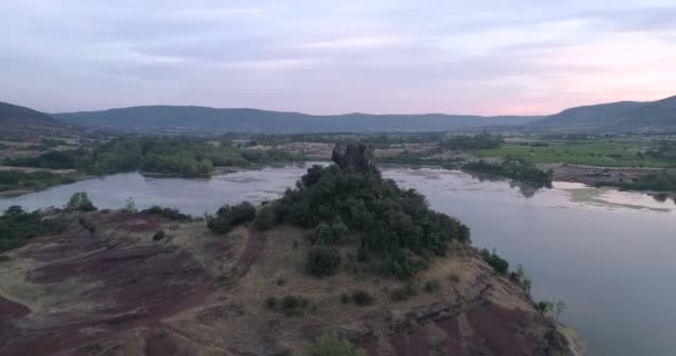 Vue Par Drone Sur Lac Salagou Dans Sud France Vue — Video