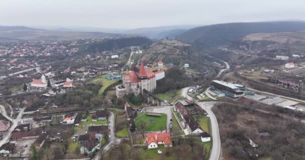 Célèbre Attraction Gothique Château Corvin Hunedoara Transylvanie Roumanie Images Haute — Video