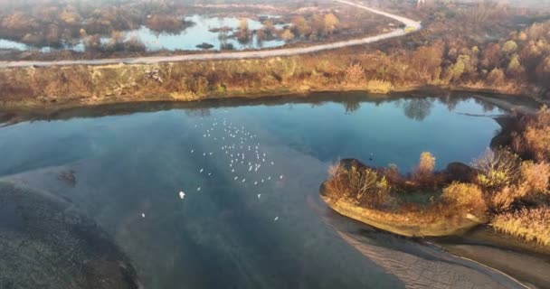 Droomreis Naar Herfstkleurig Land Outdoor Avontuurlijke Reis Naar Prachtige Plaatsen — Stockvideo