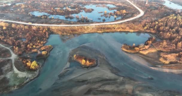 Droomreis Naar Herfstkleurig Land Outdoor Avontuurlijke Reis Naar Prachtige Plaatsen — Stockvideo