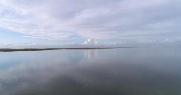Low Sea Drone Footage Flooded Beach High Quality Phantom Pro — Stockvideo