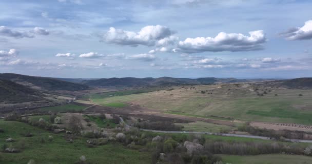 Drone Moving Forward High Prairie Setting Autumn Countryside Views High — Stock video