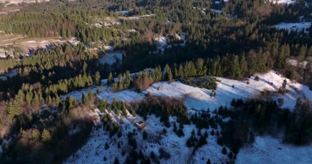 Drone Shot Scenic Mountains Sun Peaking Mountains Rocky Mountains High — Stok video