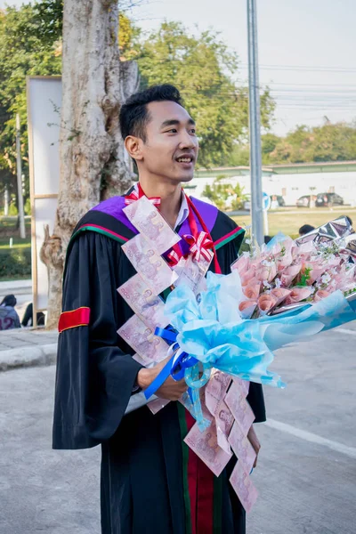 Laureato Indossava Abito Università Thailandia Laurea — Foto Stock