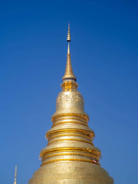 Pagoden Templet Heter Wat Phrathat Haripunchai Woramahawihan Lamphun Stad — Stockfoto