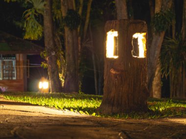 Doğayla iç içe olan ampuller ve ışıklar