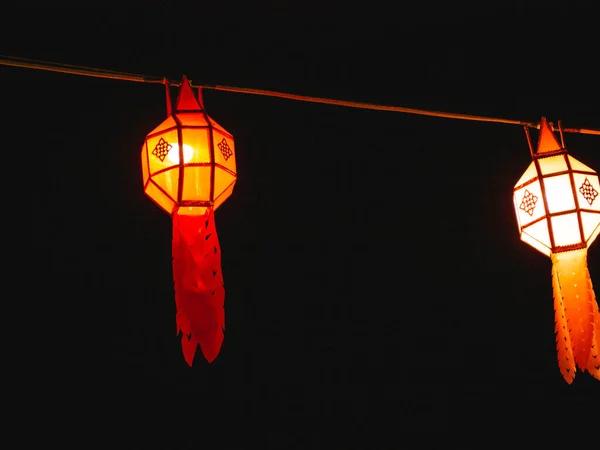 Thai Lanterns Hanging Various Colors — Stock Photo, Image