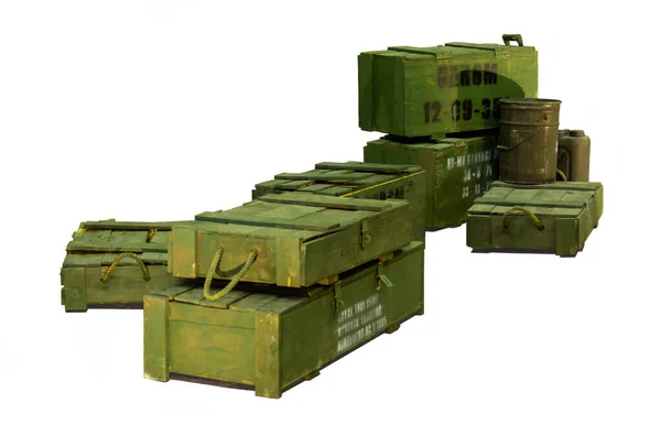 Military Equipment Boxes Luggage — Stock Photo, Image