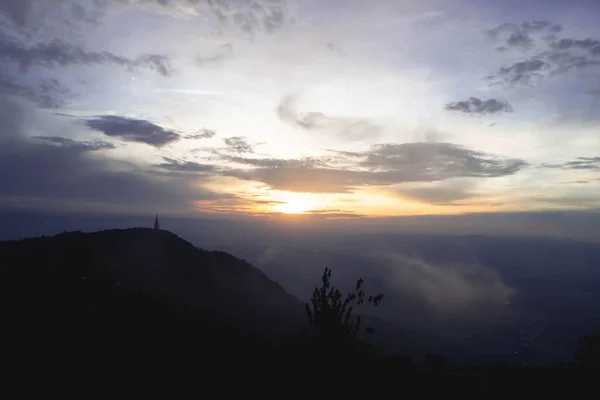 Montañas Cielos Sol Mañana — Foto de Stock