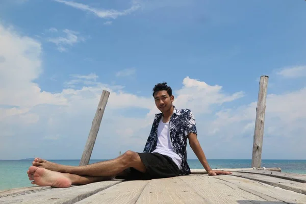 Uomo Sulla Spiaggia — Foto Stock