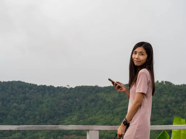 Woman Asain Nationality Thai Mountain Phetchabun Thailand — Foto Stock