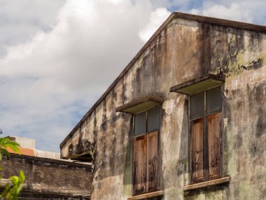 old house and sky at Sawankhalok, Sukhothai, Thailand.