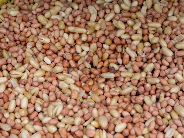 Background is lots of nuts 