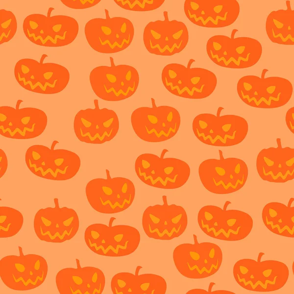 Vektorový Hladký Světelný Vzor Dýněmi Halloween Pozadí — Stockový vektor