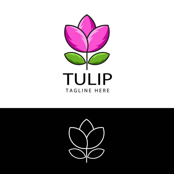 Вектор Дизайна Логотипа Тюльпана — стоковый вектор