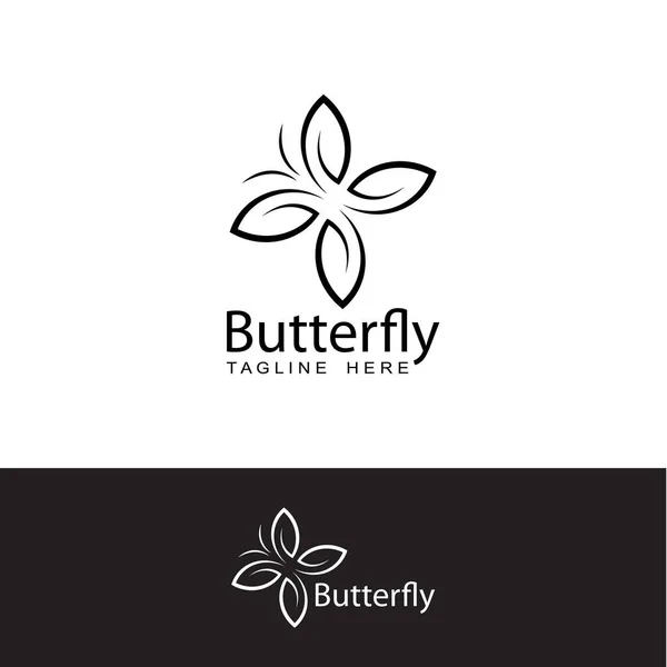 Schmetterling Logo Vorlage Design Vektor — Stockvektor