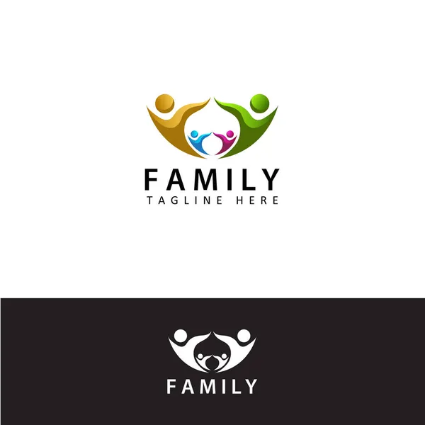 Familienlogo Familienliebe Gesundheit Familie Vorlage Design Vektor — Stockvektor