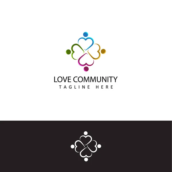 Menschliche Soziale Einheit Zusammen Verbindung Beziehung Community Logo Template Design — Stockvektor