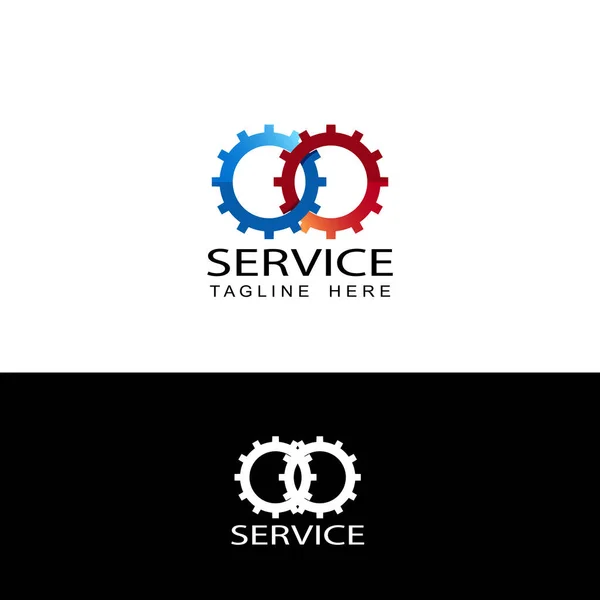 Logotipo Serviço Vetor Design Modelo Logotipo Motivo Automático —  Vetores de Stock