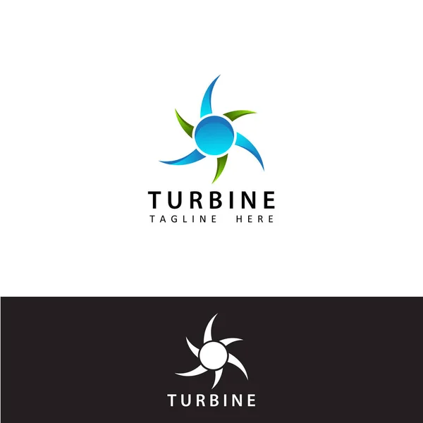 Вектор Дизайна Логотипа Турбины — стоковый вектор