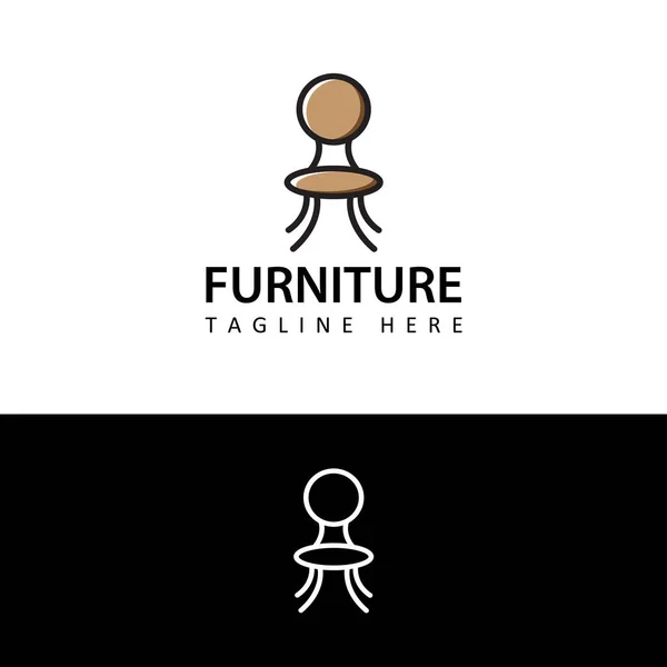 Вектор Дизайна Мебельного Логотипа — стоковый вектор