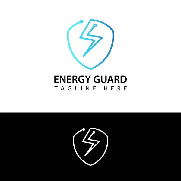 Технология Цепи Энергосбережения Дизайн Логотипа — стоковый вектор