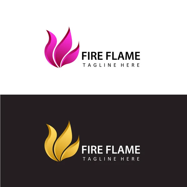 Feuer Flamme Logo Vorlage Design Vektor — Stockvektor