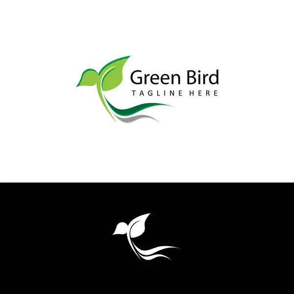 Вектор Дизайна Логотипа Эко Птицы — стоковый вектор