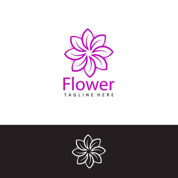 Flor Floral Logotipo Plantilla Diseño Vector — Vector de stock