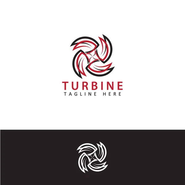 Вектор Дизайна Логотипа Турбины — стоковый вектор