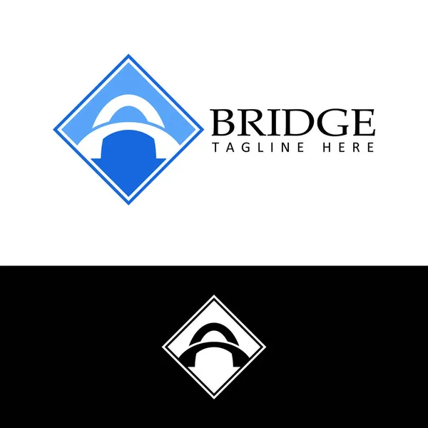 Вектор Дизайна Логотипа Моста — стоковый вектор