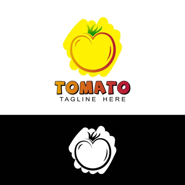 Вектор Дизайна Логотипа Томата — стоковый вектор