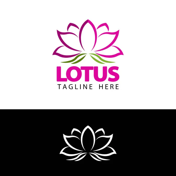 Lotus Logo Şablon Tasarım Vektörü — Stok Vektör