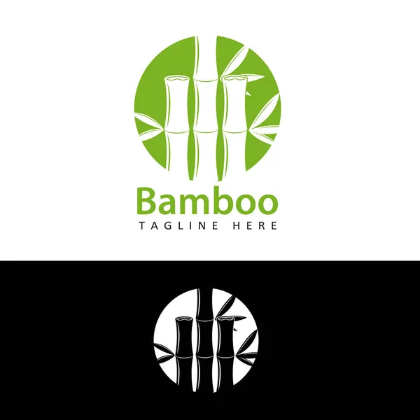 Вектор Дизайна Логотипа Бамбука — стоковый вектор