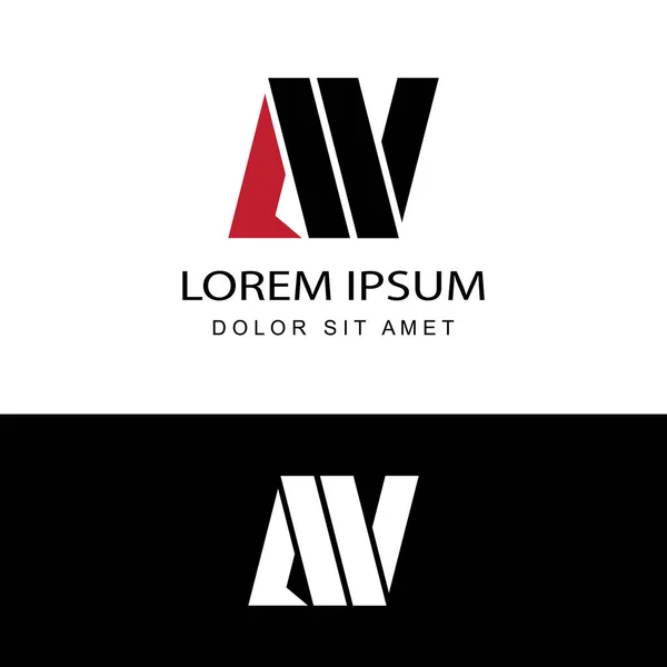 Lettera Iniziale Collegata Logo Modello Vettoriale Progettazione — Vettoriale Stock