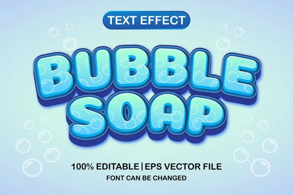 Bubble Soap Editable Text Effect — Stock Vector