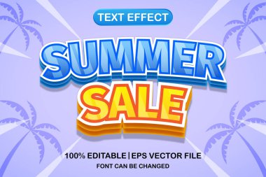 yaz indirimi 3d düzenlenebilir metin efekti