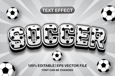 futbol 3d düzenlenebilir metin efekti