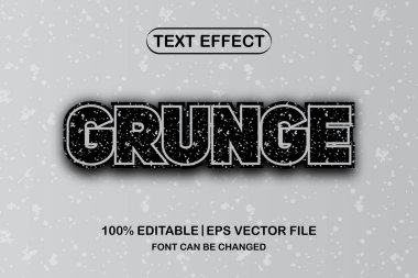 grunge 3d düzenlenebilir metin efekti