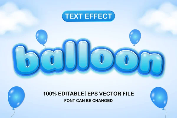 Ballon Effet Texte Modifiable — Image vectorielle