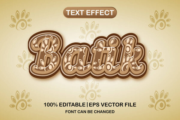 batik 3d editable text effect